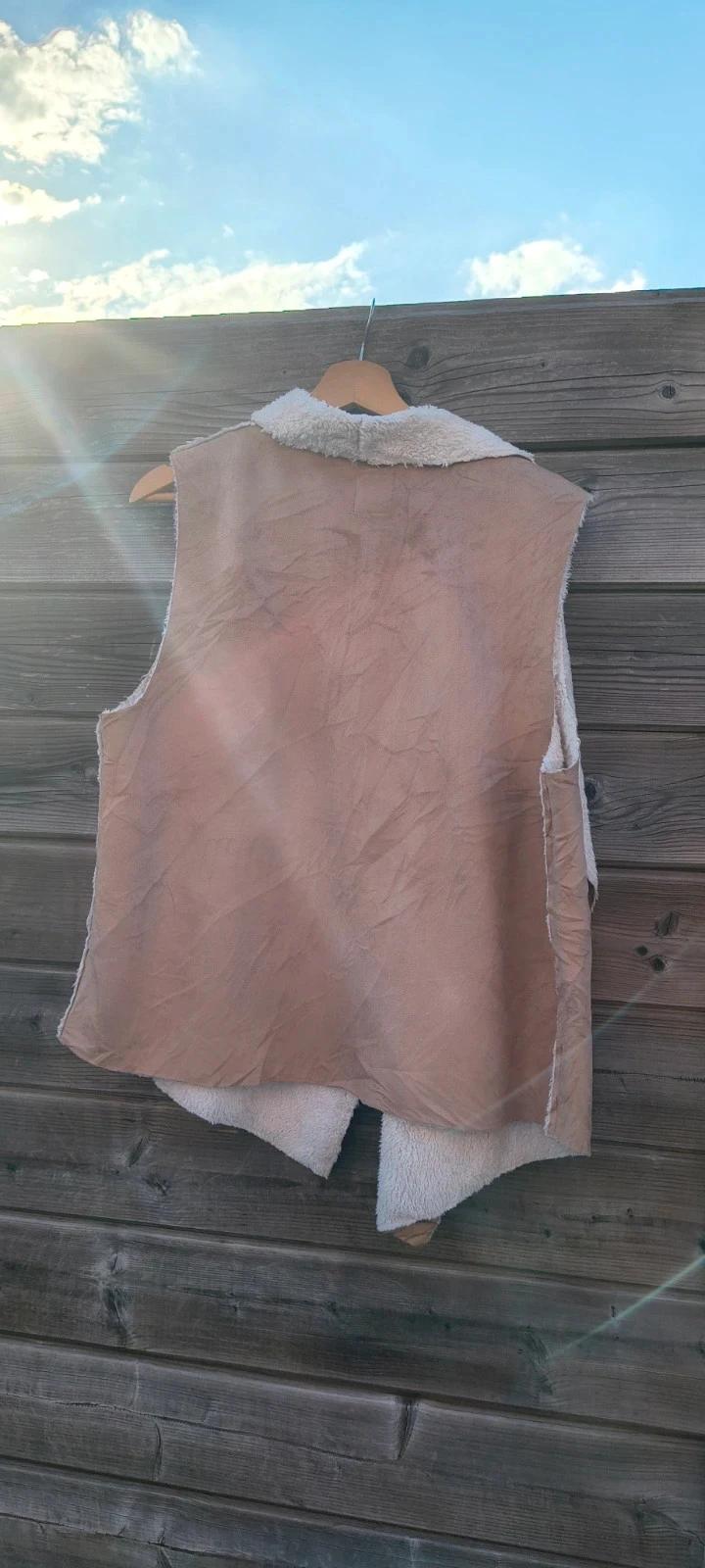 Gap Teddy Gilet L – Soft, Warm & Timeless | Beige | Size L – photo 4